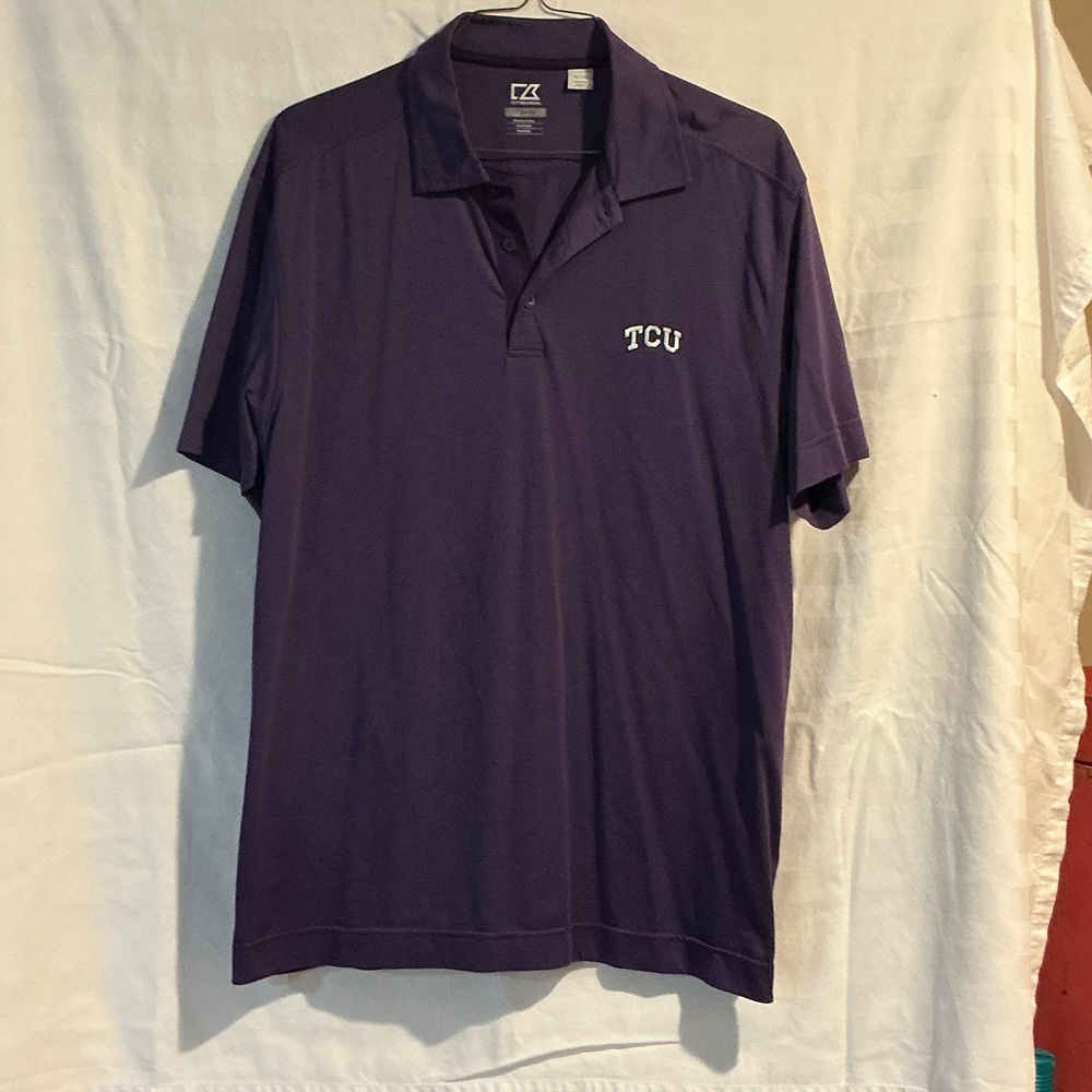 Cutter & Buck TCU Purple Short Sleeve Polo